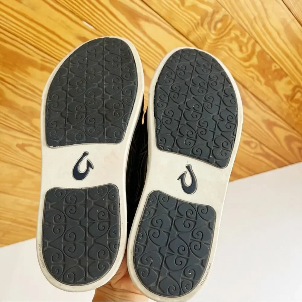 OluKai Pehuea Loupili Sneakers Leather Black